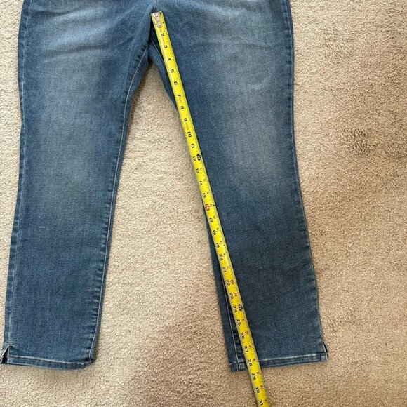 NWT NYDJ Alina Pull On Ankle Skinny Jeans With Side Slit Women's Size 16 - Picture 5 of 15